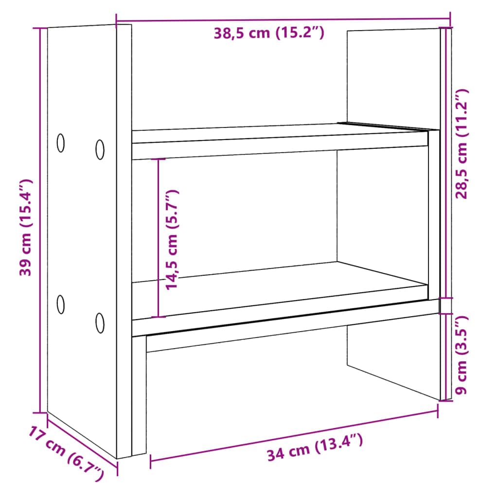 vidaXL Schreibtisch Organizer, Tischorganizer DIY Drehbar Verstellbar, Regal Bücherregal für Büro Zuhause, Schreibtischregal Büro-Organizer, Betongrau Holzwerkstoff