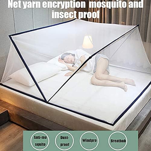 Image of Mosquito Net, Bed Mosquito Net, Collapsible Mosquito Net Tent, Outdoor Mosquito Net, Foldable Portable Outdoor Mosquito Net for Home and Travel, Easy to Install /B /160 * 190 * 80Cm
