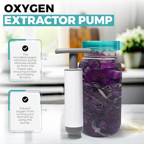 Kit de fermentation automatique sans odeur pour bocaux Mason avec pompe à vide manuelle