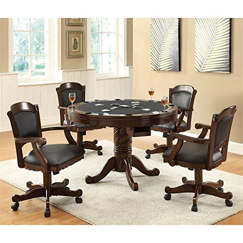 Coaster Home Furnishings Turk 3-In-1 Round Pedestal Game Table Tobacco #TOP3