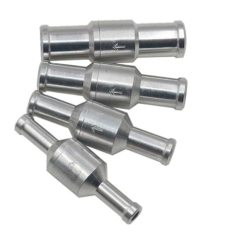 Eawfgtuw Clapet anti-retour de carburant de voiture en alliage d'aluminium de 6/8/10/12 mm, valve anti-retour unidirectionnelle pour systèmes d'eau diesel, essence, caoutchouc anti-âge, résistant, Op
