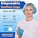 FRONTLINE Disposable Hairnets 100 Pack Hair Nets for Food Service Workers Hair Cap Surgical Bouffant Caps for Nurses Doctors for Men and Women (White, 24 Inch)