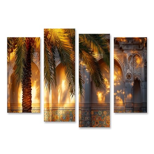 Impression sur toile cour enchanteresse islandburner 4 pièces pour salon
