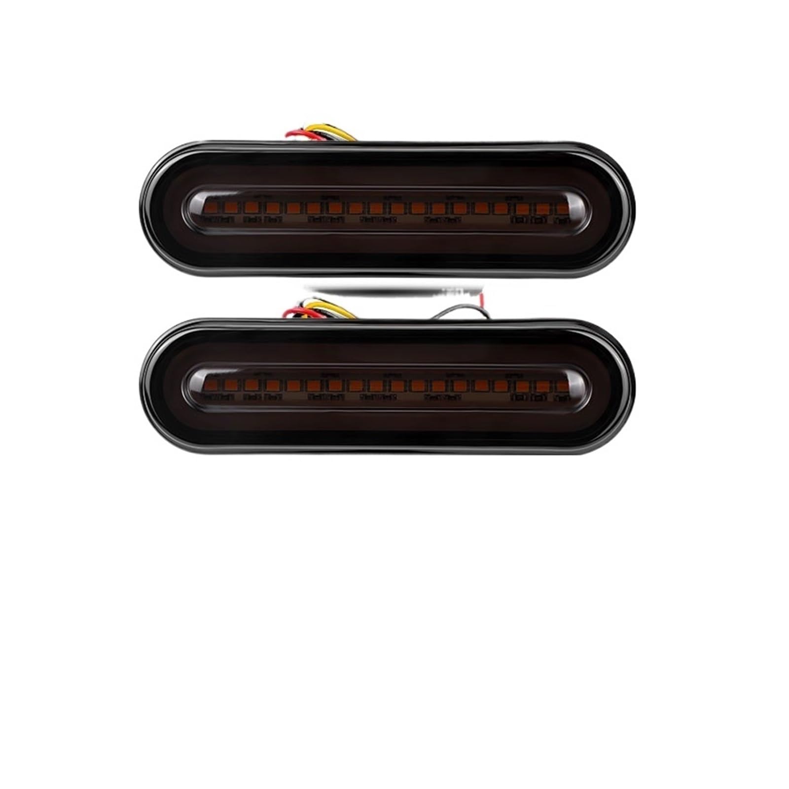 Feu Pour Arrière Pare-chocs 3 En 1 LED Frein Arrière Remorque Coulant Clignotant DRL ATV Arrêt Arrière Lampe D'avertissement(2pc 55 LED 124mm)