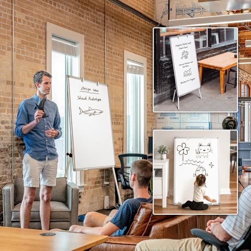 Easel Whiteboard - Magnetic Portable Dry Erase 36 x 24 Tripod Height Adjustable, 3' x 2' Flipchart Easel Stand White Board for Office or Teaching at Home & Classroom image 7