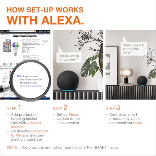 OSRAM SMART+ RGBW, B22d LED Lamp with Matte Over WiFi, Specially Developed for Alexa, Easy Setup by Click, 60 W Replacement, Warm White to Cool White (2700-6500 K), 16 Million RGB Colours, Pack of 1 - Image 4