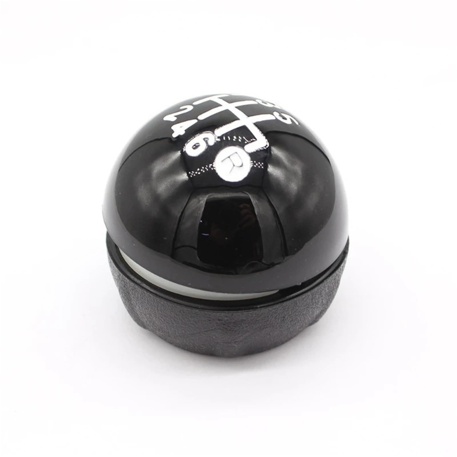 Xexjhqq 6 Speed Black Gear Stick Knob For Fiat 500 500C 2007-2018 5/6 Speed Gear Shift Knob Head Shifter Gaitor Boot Cover Car Change(6 Speed Black)