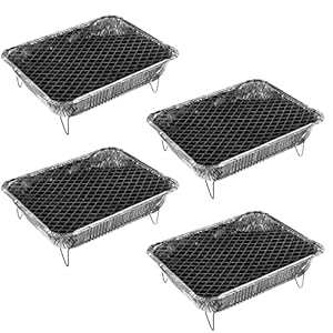 Hac24 4x Aluminium Komplett Einweggrill Set