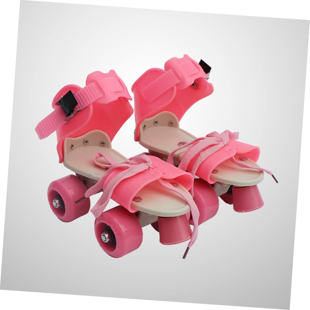 Anneome Children's Double Row Skates Four Wheels Ice Skates Adjustable Strap Boys and Girls Size 25-32 Present