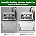 23.6x19.6 Inch Dish Washer Drain Pan Silicone Mat - Under Washer Machine Drip Pan, Non-Slip Leak Dryer Dish Wash Pan Tray Waterproof Portable Anti-Vibration Soft Mats Pad for Floor Protection, Grey