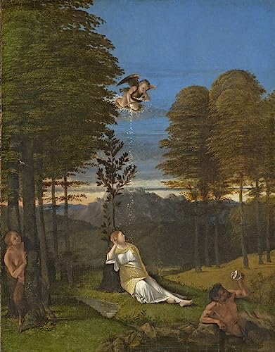 Toile Peinture Murale Allégorie de la chasteté 60x90cm de Maître pour Salon