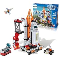 Tecnobicho Space Rocket STEM Project Toy, Building Block Science Kit for Kids Ages 7 to 14, Educational Construction Set (566+ Pieces)