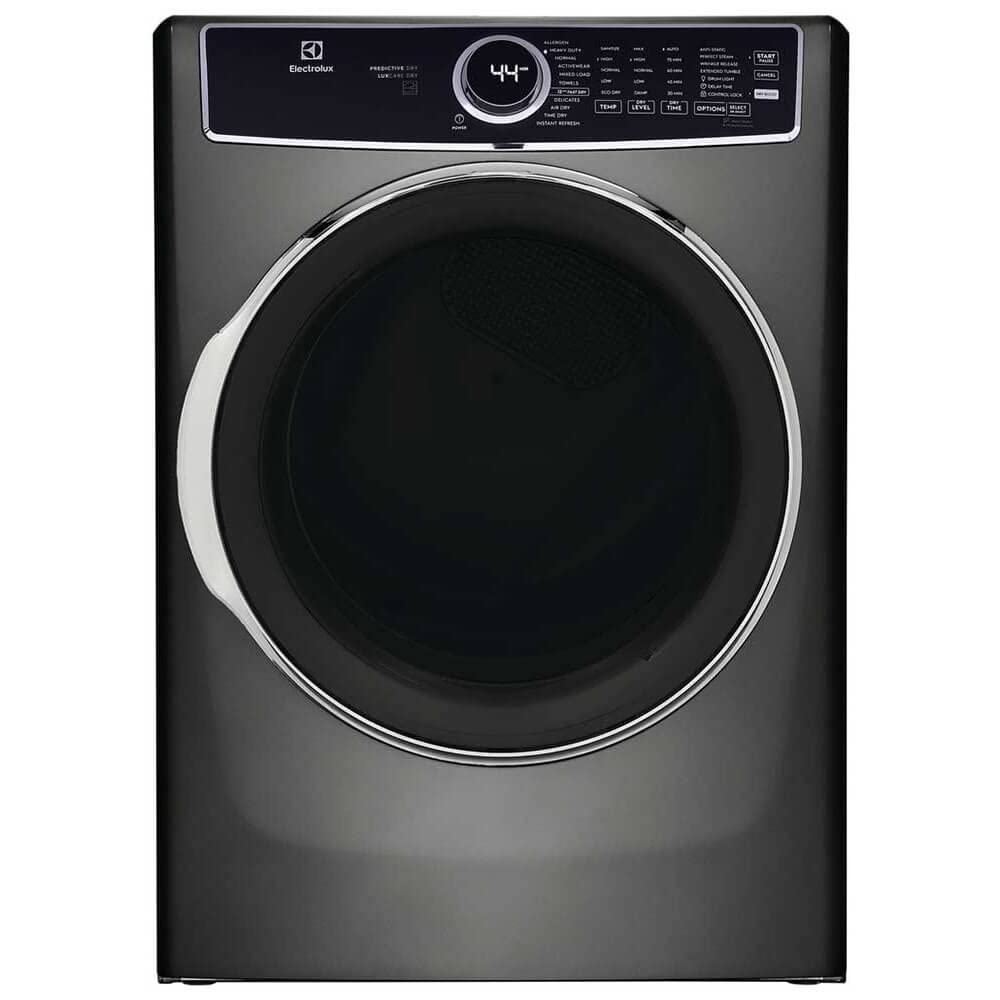 Electrolux 8 cu. ft. Titanium Front Load Perfect Steam Gas Dryer with Predictive Dry and Instant Refresh ELFG7637AT