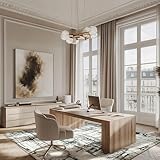 Calore Teppich Wohnzimmer Kurzflor Teppich Schlafzimmer rutschfest Weich Moderner Wohnzimmerteppich Große Teppiche (Abstrakt grau/weiß/schwarz, 160 x 200 cm)