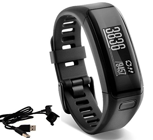 Garmin vívosmart HR Activity Tracker Regular Fit - Black, with Extra Charger