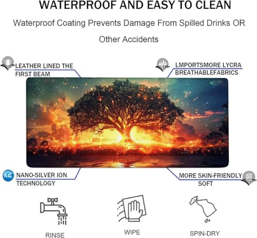 Tapis de bureau Arbre de la Vie coucher de soleil pour embellir votre espace de télétravail