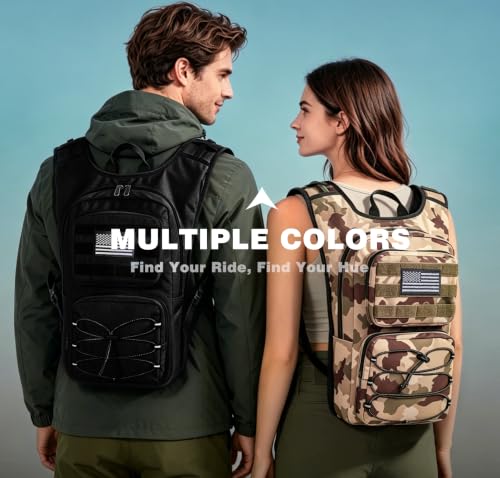 Image of Hydration Backpack, Tactical Molle Water with 3L TPU Water Bladder | Lightweight Military Hydration Daypack for Hiking, Running, Cycling, Climbing, Biking, 105 oz, Breathable Back Panel