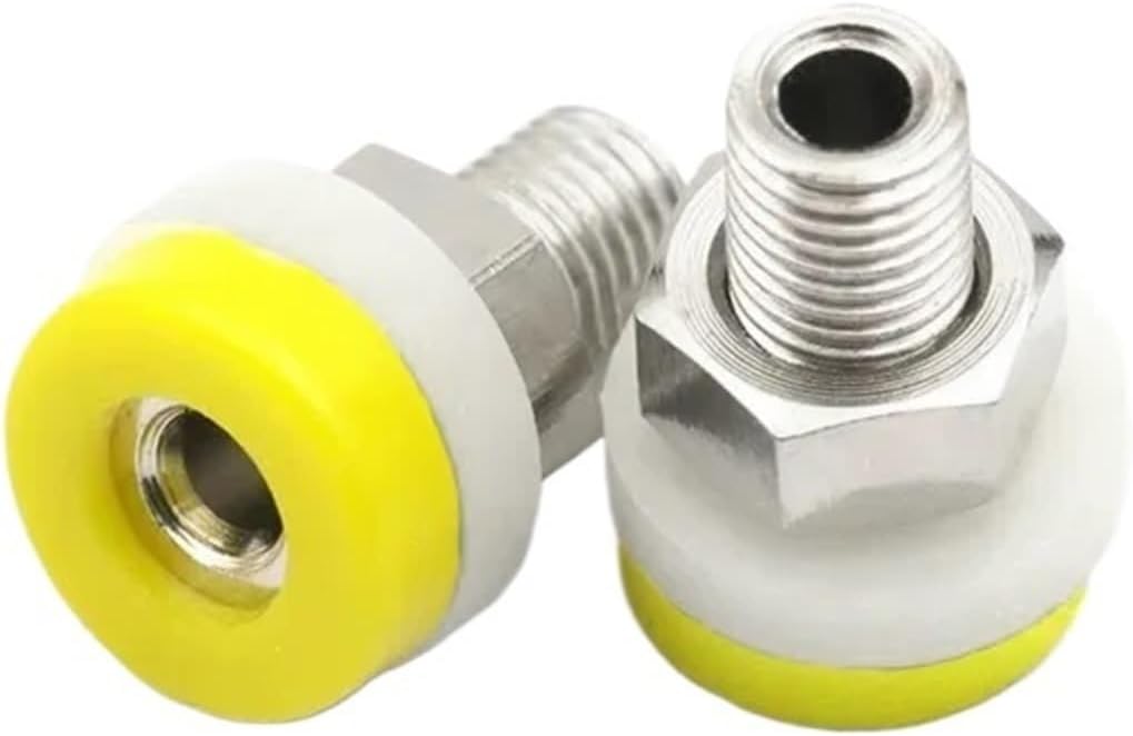 10pcs Brass 2mm Banana Socket Jack Red Black(Yellow,10PCS)