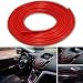 Car Interior Moulding Trim,3D DIY 5 Meter Flexible Interior Exterior Decoration Moulding Trims Strips line Stickers for Auto Accessories(Red)