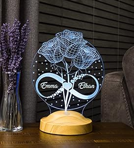 Sentidos Rosenform 3D LED Nachtlicht 7 Farben