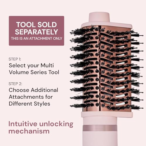 L'ANGE HAIR Multi-Volume Dryer Brush Attachment | Titanium Blow Dryer Brush Barrel for Volumizing & Styling | Tool Sold Separately | Attachment - Blush - Teardrop 65mm - image 2