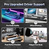 Dierya M1 Wireless Gaming Mouse, 24,000 DPI Optical Sensor, 90g Lightweight, 6 Programmable Buttons, RGB Lighting, 180H Battery Life, 2.4GHz/Bluetooth/USB-C Wired Mouse, Black - Image 8