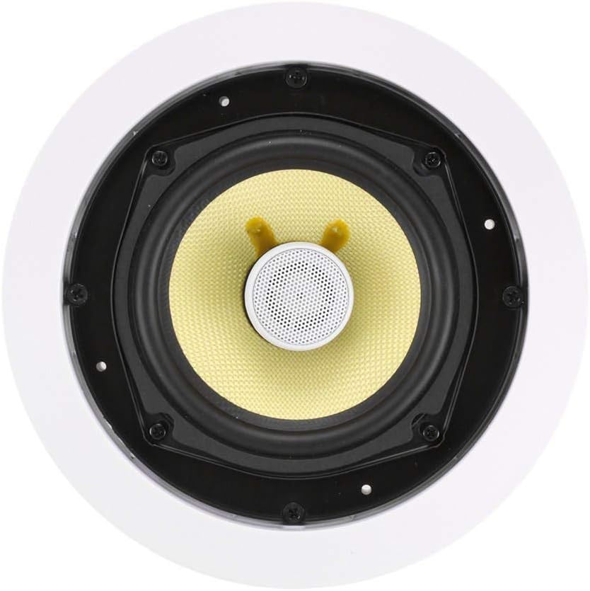 Monoprice 2 Way In-Wall Speakers - 5.25 Inch (Pair) With Snap-Lock, Aramid Fiber And Titanium Silk Drivers - Caliber Slim Series