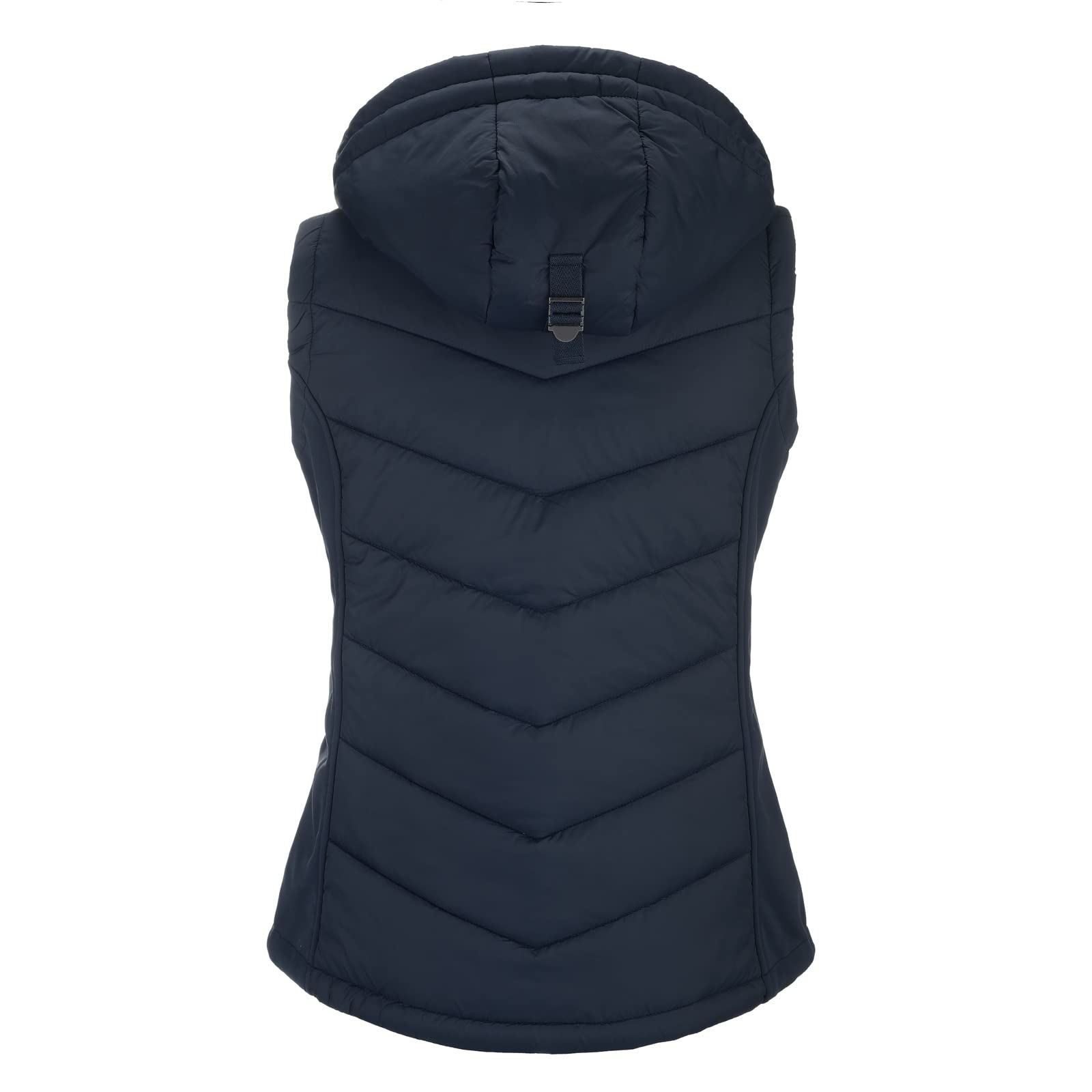 Dry Fashion Damen Weste Malente - Steppweste Damen Outdoor Weste mit Kapuze Übergangsweste gesteppt windabweisend wasserabweisend