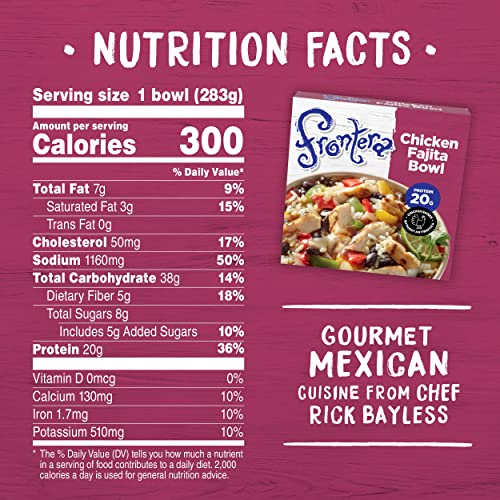 Frontera Chicken Fajita Bowl Frozen Microwave Meal, 10 Oz #TOP5