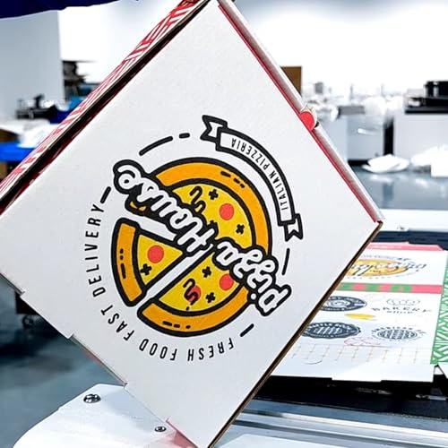 Image of High-Speed Single-Pass Inkjet Printer, Automatic Digital Inkjet Printer, Mass Production Logo, Text and Image Printer, Suitable for Pizza Boxes, Paper Bags, Cardboard, cartons, Paper Packaging, etc.
