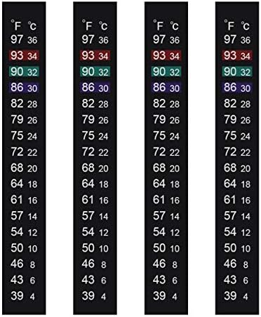 Jansamn Brewing Thermometer Strip Adhesive Strip Thermometer Aquarium Thermometer Sticker Thermometer Sticker for Fish Tank/Kombucha 39℉ to 97℉ & 4℃ to 36℃