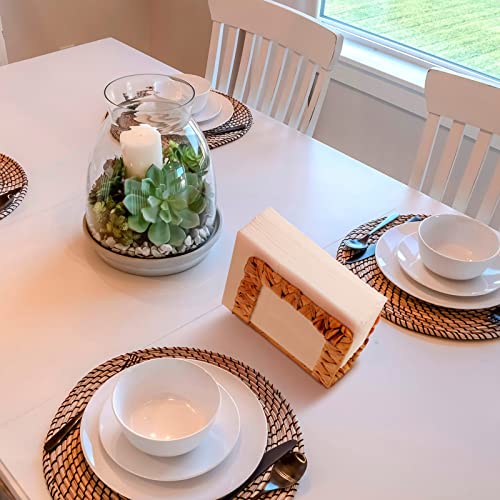 Glenmal-Rattan-Napkin-Holder-Table-Farmhouse-Napkin-Holder-Freestanding-Water-Hyacinth-Napkin-Holder-French-Country-Vintage-Napkin-Dispenser-Vintage-Towel-Organizer-Boho-Kitchen-Picnic-Decoration Glenmal Rattan Napkin Holder Table Farmhouse Napkin Holder Freestanding Water Hyacinth Napkin Holder French Country Vintage Napkin Dispenser Vintage Towel Organizer Boho Kitchen Picnic Decoration