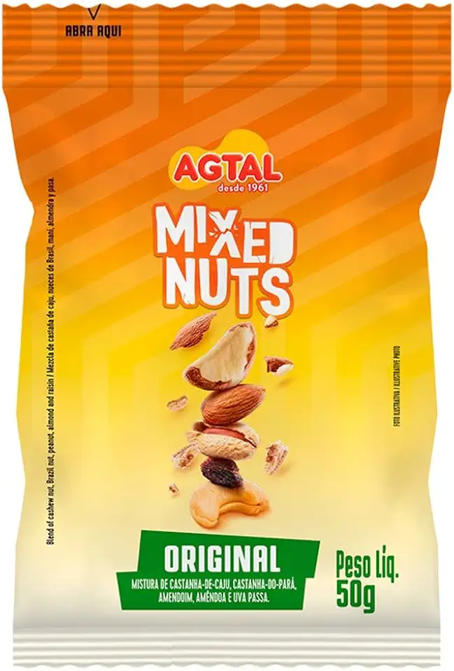 Agtal Mixed Nuts Original 50g – Mix de Castanhas Torradas e Temperadas
