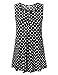 BaiShengGT Sleeveless Tunic, Womens Layered Scoop Neck Flare Hem Soft Pleat Back Blouse Loose Leggings Tank Tops Polka Dots XXL