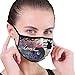 Produktbild Comfortable Windproof mask,Blues Music Genre Old Record Electric Guitars Kiss Inscriptions Grunge,Printed Facial Decorations for Women and Men