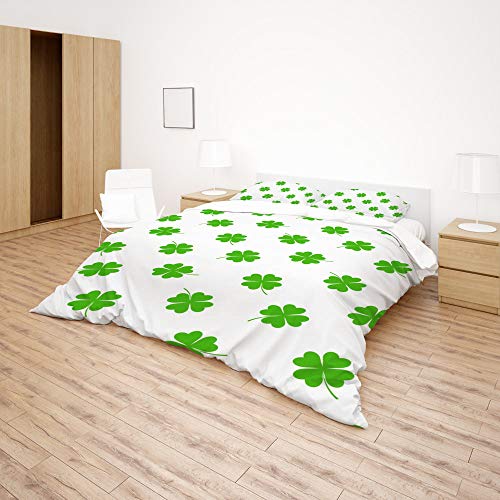 Housse de couette trèfle vert ultra doux en polyester durable - 5