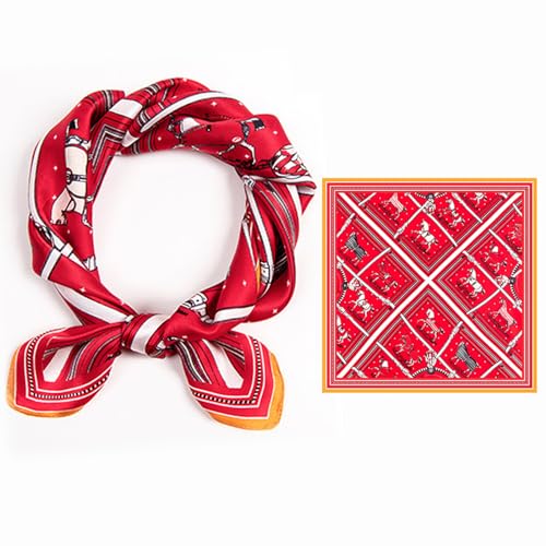 Fashion Hair Scarf for Women Soft Silk Feeling Head Scarves Head Wrap Square Bandanas 21 x 21 inches