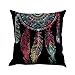 Produktbild Ronamick Kissenbezug Kissenhülle Taille 45 x 45 cm Plüsch Glückliche Bunte Gedruckt Muster Atmungsaktiv Sofa Bett Home Decorative Auto Haus Cafémit Süße Vogel Throw Kissenbezug (D)
