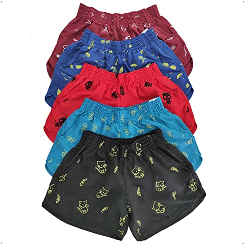 Kit 4 Short Infantil Tactel Feminino Estampado Juvenil Verão TAMANHO:GG;COR:VARIADAS;Genero:Menina