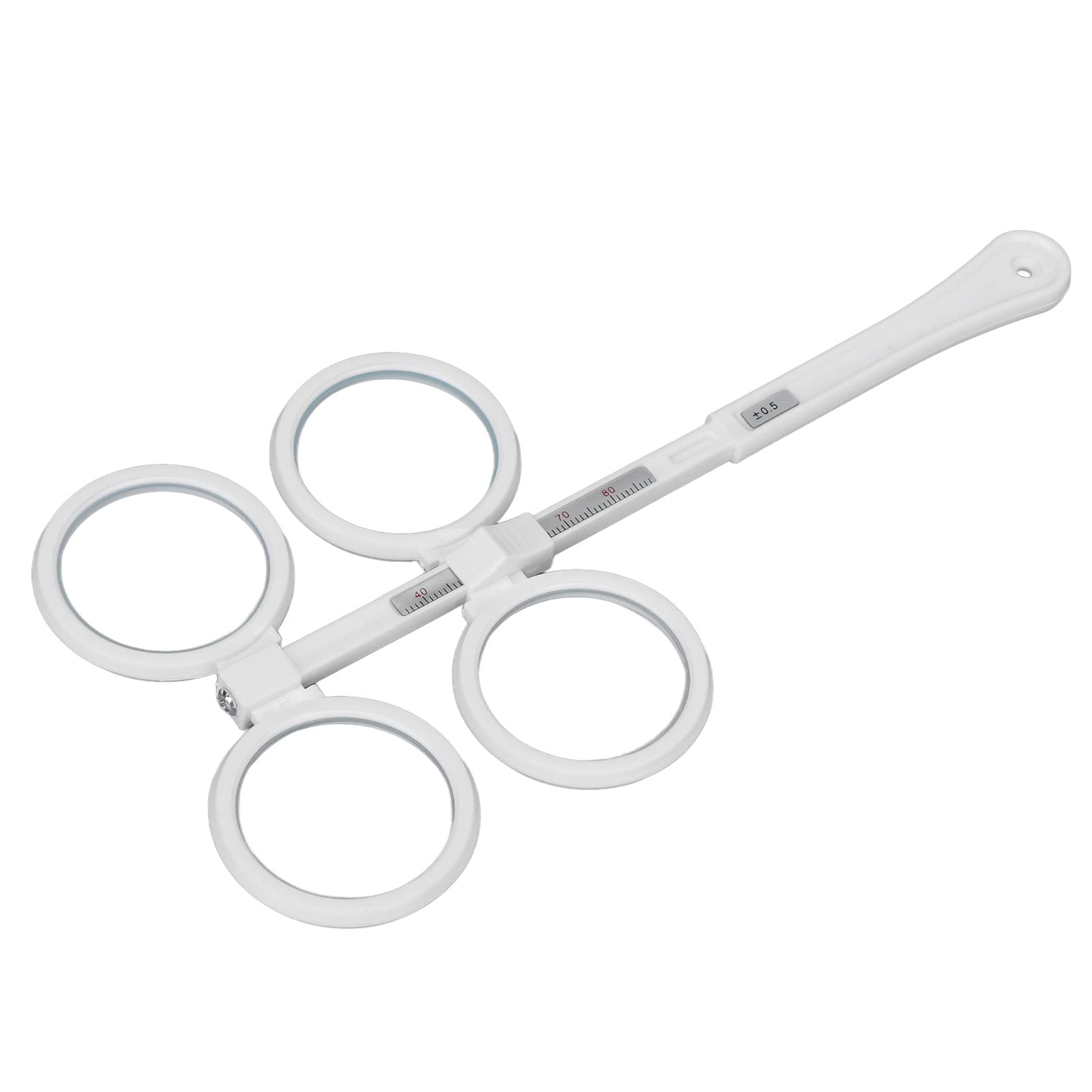 Optometry Flip Lens Portable White Optical Flipper Adjustable Transparent Ergonomic with Amblyopia Vision Test Card for Kids (±50)