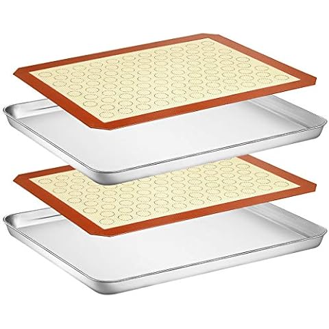 Wildone Baking Sheet and Silicone Mat Set Cover