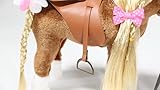 BEJOY Plüsch Pferd Spielzeug, Kämmpferd Plüschpferd Plüsch Spielzeug mit Sattel, Zaumzeug und Baumwolltuch, Pretend Play Pferd Geschenk für Mädchen Kinder, 28cm Braun