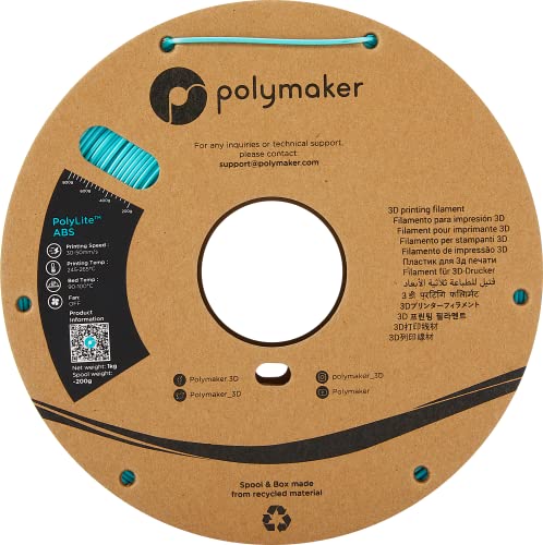 Filamento Polymaker PolyLite ABS 1.75mm Turquesa 1000g - Fernando Cortés Filamento Polymaker PolyLite ABS 1.75mm Turquesa 1000g - Fernando Cortés