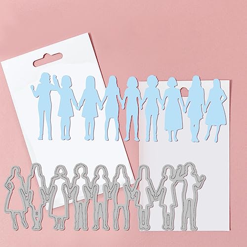 GLOBLELAND Woman Friendship Cutting Dies Fashion Lady Carbon Steel Cut Die Character Embossing Stencils Template for Decorative Embossing Paper Card DIY Scrapbooking Album Craft - Image 3