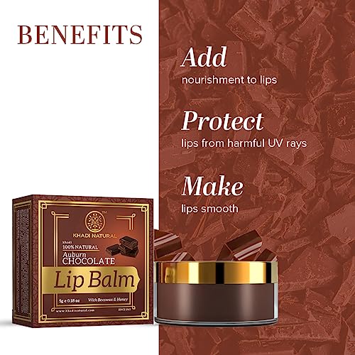KHADI NATURAL Chocolate Lip Balm With Beeswax & Honey, Chocolate, 5 g (Pack of 2) - Image 2