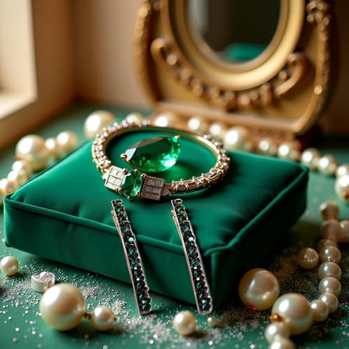 2 Piezas Pinzas para el Cabello con Diamantes de Imitación Verde Brillante, Pinzas Vintage Estilo Cocodrilo, Accesorios para el Cabello para Mujer miniatura 4