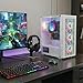 STGAubron RGB PC Computer Desktop, AMD Ryzen 7 5700G up to 4.6G, 16GB DDR4, 1TB SSD, WiFi 6 & BT 5.2, RGB Fan x4, RGB Keyboard & Mouse, Windows 11 Home