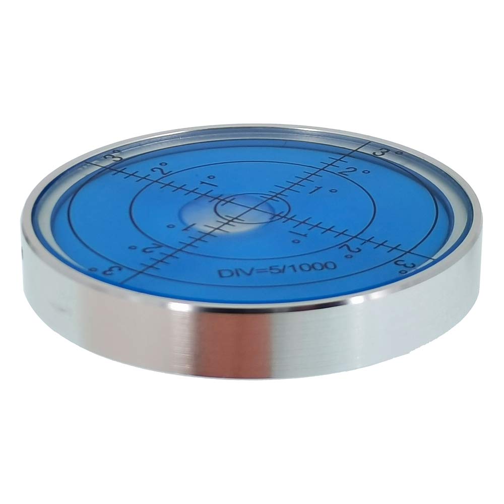 XMLEI Horizontal Bubble Cardan Level - High Precision Round Bubble Spirit Level Accuracy 15'/2 Diameter 60X10mm (Noctilucent)