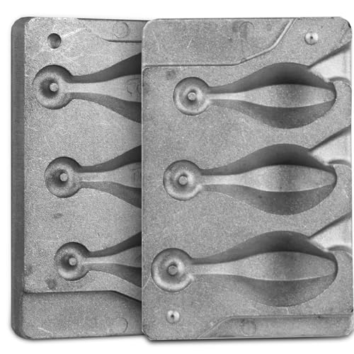 Cyiwniao Sinker Mold 4.5.6-Ounce with 3 Cavities Fishing Weight Molds Sinker Molds for Fishing...