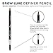 Brow Luxe Definer Pencil by True + Luscious - Vegan, Paraben Free, & Cruelty Free Eyebrow Pencil with Sweat-Proof Formula - 0.07 oz (Shade: Caramel)